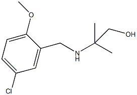 2-[(5-chloro-2-methoxybenzyl)amino]-2-methyl-1-propanol 结构式
