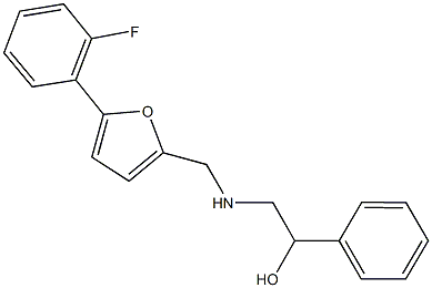 2-({[5-(2-fluorophenyl)-2-furyl]methyl}amino)-1-phenylethanol 结构式