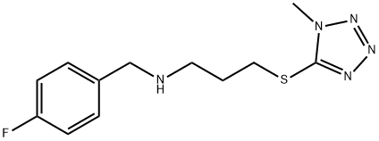 N-(4-fluorobenzyl)-N-{3-[(1-methyl-1H-tetraazol-5-yl)sulfanyl]propyl}amine 结构式