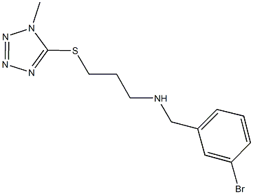 N-(3-bromobenzyl)-N-{3-[(1-methyl-1H-tetraazol-5-yl)sulfanyl]propyl}amine 结构式