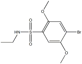 4-bromo-N-ethyl-2,5-dimethoxybenzenesulfonamide 结构式