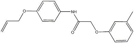 N-[4-(allyloxy)phenyl]-2-(3-methylphenoxy)acetamide 结构式