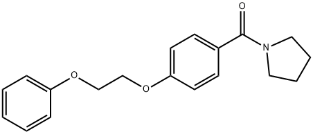 1-[4-(2-phenoxyethoxy)benzoyl]pyrrolidine 结构式