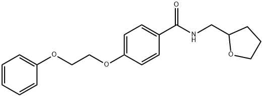 4-(2-phenoxyethoxy)-N-(tetrahydro-2-furanylmethyl)benzamide 结构式