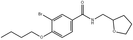 3-bromo-4-butoxy-N-(tetrahydro-2-furanylmethyl)benzamide 结构式