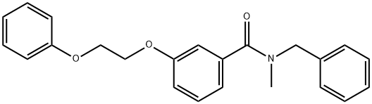 N-benzyl-N-methyl-3-(2-phenoxyethoxy)benzamide 结构式