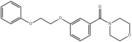 4-[3-(2-phenoxyethoxy)benzoyl]morpholine 结构式