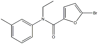 5-bromo-N-ethyl-N-(3-methylphenyl)-2-furamide 结构式