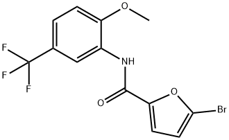 5-bromo-N-[2-methoxy-5-(trifluoromethyl)phenyl]-2-furamide 结构式