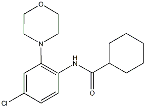 N-[4-chloro-2-(4-morpholinyl)phenyl]cyclohexanecarboxamide 结构式