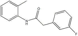 2-(3-fluorophenyl)-N-(2-methylphenyl)acetamide 结构式