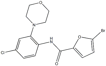 5-bromo-N-[4-chloro-2-(4-morpholinyl)phenyl]-2-furamide 结构式