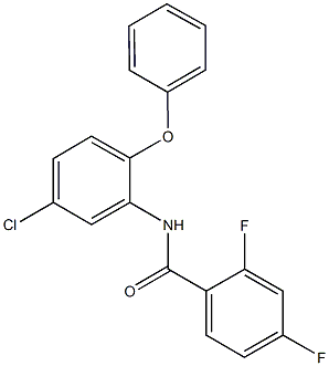 N-(5-chloro-2-phenoxyphenyl)-2,4-difluorobenzamide 结构式