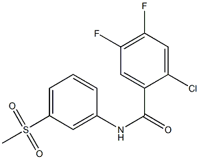 2-chloro-4,5-difluoro-N-[3-(methylsulfonyl)phenyl]benzamide 结构式