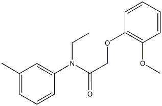 N-ethyl-2-(2-methoxyphenoxy)-N-(3-methylphenyl)acetamide 结构式