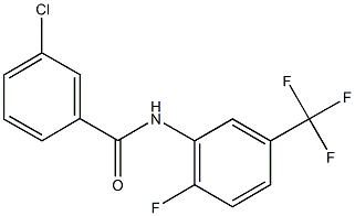 3-chloro-N-[2-fluoro-5-(trifluoromethyl)phenyl]benzamide 结构式