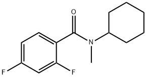 N-cyclohexyl-2,4-difluoro-N-methylbenzamide 结构式