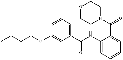 3-butoxy-N-[2-(4-morpholinylcarbonyl)phenyl]benzamide 结构式