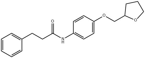 3-phenyl-N-[4-(tetrahydro-2-furanylmethoxy)phenyl]propanamide 结构式