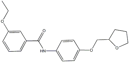 3-ethoxy-N-[4-(tetrahydro-2-furanylmethoxy)phenyl]benzamide 结构式