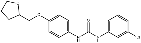 N-(3-chlorophenyl)-N'-[4-(tetrahydro-2-furanylmethoxy)phenyl]urea 结构式