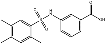 3-{[(2,4,5-trimethylphenyl)sulfonyl]amino}benzoic acid 结构式