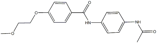 N-[4-(acetylamino)phenyl]-4-(2-methoxyethoxy)benzamide 结构式