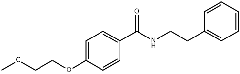 4-(2-methoxyethoxy)-N-(2-phenylethyl)benzamide 结构式