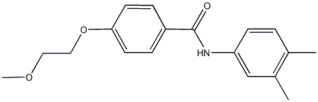 N-(3,4-dimethylphenyl)-4-(2-methoxyethoxy)benzamide 结构式