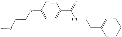 N-[2-(1-cyclohexen-1-yl)ethyl]-4-(2-methoxyethoxy)benzamide 结构式