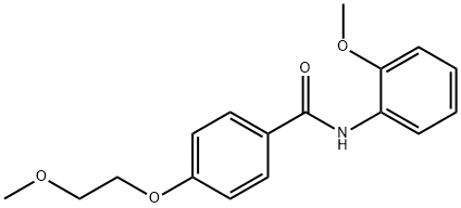4-(2-methoxyethoxy)-N-(2-methoxyphenyl)benzamide 结构式