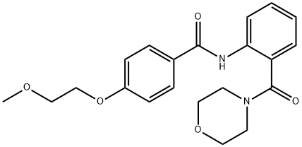 4-(2-methoxyethoxy)-N-[2-(4-morpholinylcarbonyl)phenyl]benzamide 结构式