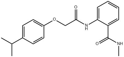 2-{[(4-isopropylphenoxy)acetyl]amino}-N-methylbenzamide 结构式