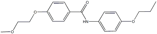 4-(2-methoxyethoxy)-N-(4-propoxyphenyl)benzamide 结构式