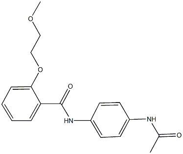 N-[4-(acetylamino)phenyl]-2-(2-methoxyethoxy)benzamide 结构式