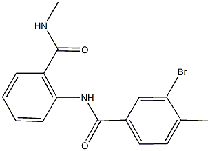 3-bromo-4-methyl-N-{2-[(methylamino)carbonyl]phenyl}benzamide 结构式