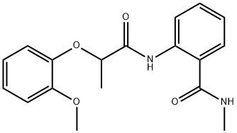 2-{[2-(2-methoxyphenoxy)propanoyl]amino}-N-methylbenzamide 结构式