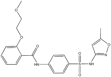 2-(2-methoxyethoxy)-N-(4-{[(5-methyl-3-isoxazolyl)amino]sulfonyl}phenyl)benzamide 结构式