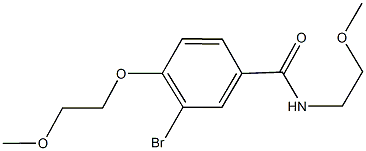 3-bromo-4-(2-methoxyethoxy)-N-(2-methoxyethyl)benzamide 结构式