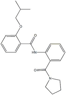2-isobutoxy-N-[2-(1-pyrrolidinylcarbonyl)phenyl]benzamide 结构式
