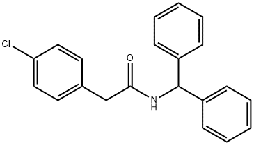 N-benzhydryl-2-(4-chlorophenyl)acetamide 结构式