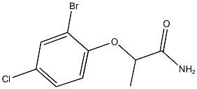 2-(2-bromo-4-chlorophenoxy)propanamide 结构式