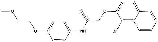 2-[(1-bromo-2-naphthyl)oxy]-N-[4-(2-methoxyethoxy)phenyl]acetamide 结构式