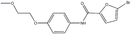 5-bromo-N-[4-(2-methoxyethoxy)phenyl]-2-furamide 结构式