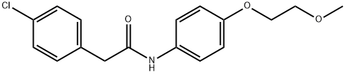 2-(4-chlorophenyl)-N-[4-(2-methoxyethoxy)phenyl]acetamide 结构式