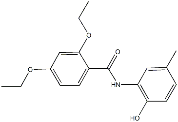 2,4-diethoxy-N-(2-hydroxy-5-methylphenyl)benzamide 结构式