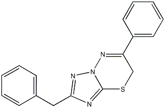 2-benzyl-6-phenyl-7H-[1,2,4]triazolo[5,1-b][1,3,4]thiadiazine 结构式