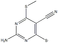 2-amino-4-(methylsulfanyl)-6-sulfanylpyrimidine-5-carbonitrile 结构式