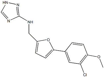 N-{[5-(3-chloro-4-methoxyphenyl)-2-furyl]methyl}-N-(1H-1,2,4-triazol-3-yl)amine 结构式