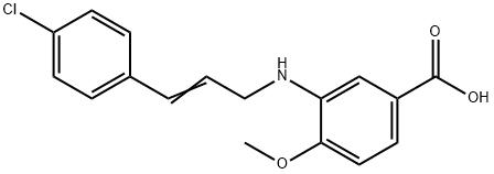 3-[(4-chlorocinnamyl)amino]-4-methoxybenzoic acid 结构式